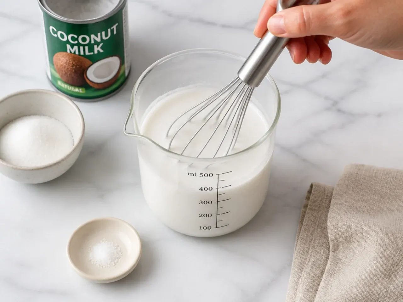 easy mango sticky rice — step 3: make the coconut soaking sauce