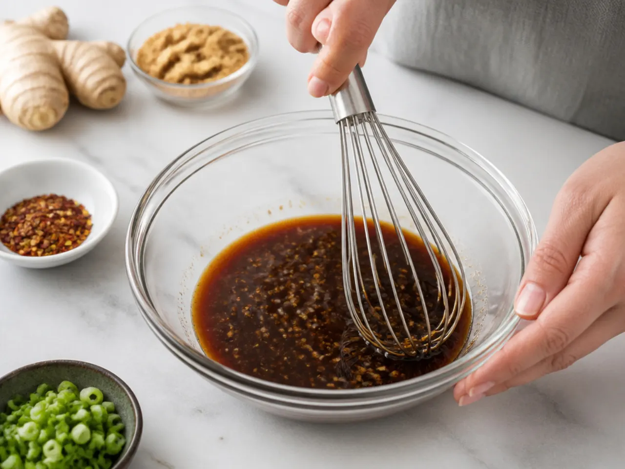 easy mongolian beef — step 3: mix the sauce