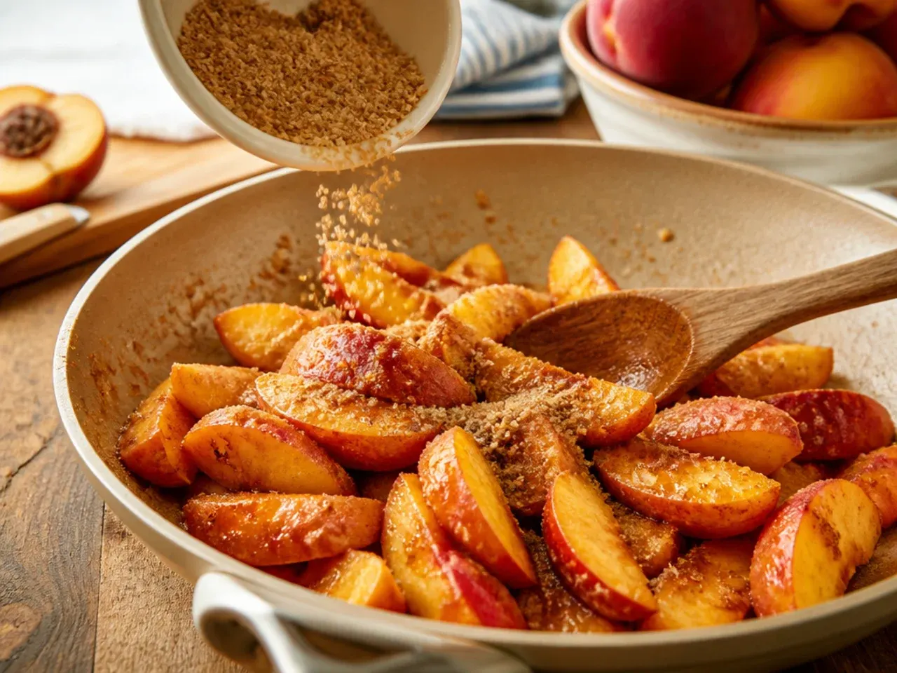 easy peach crisp recipe step 1