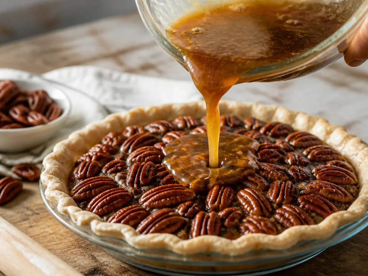 easy pecan pie recipe recipe step 4