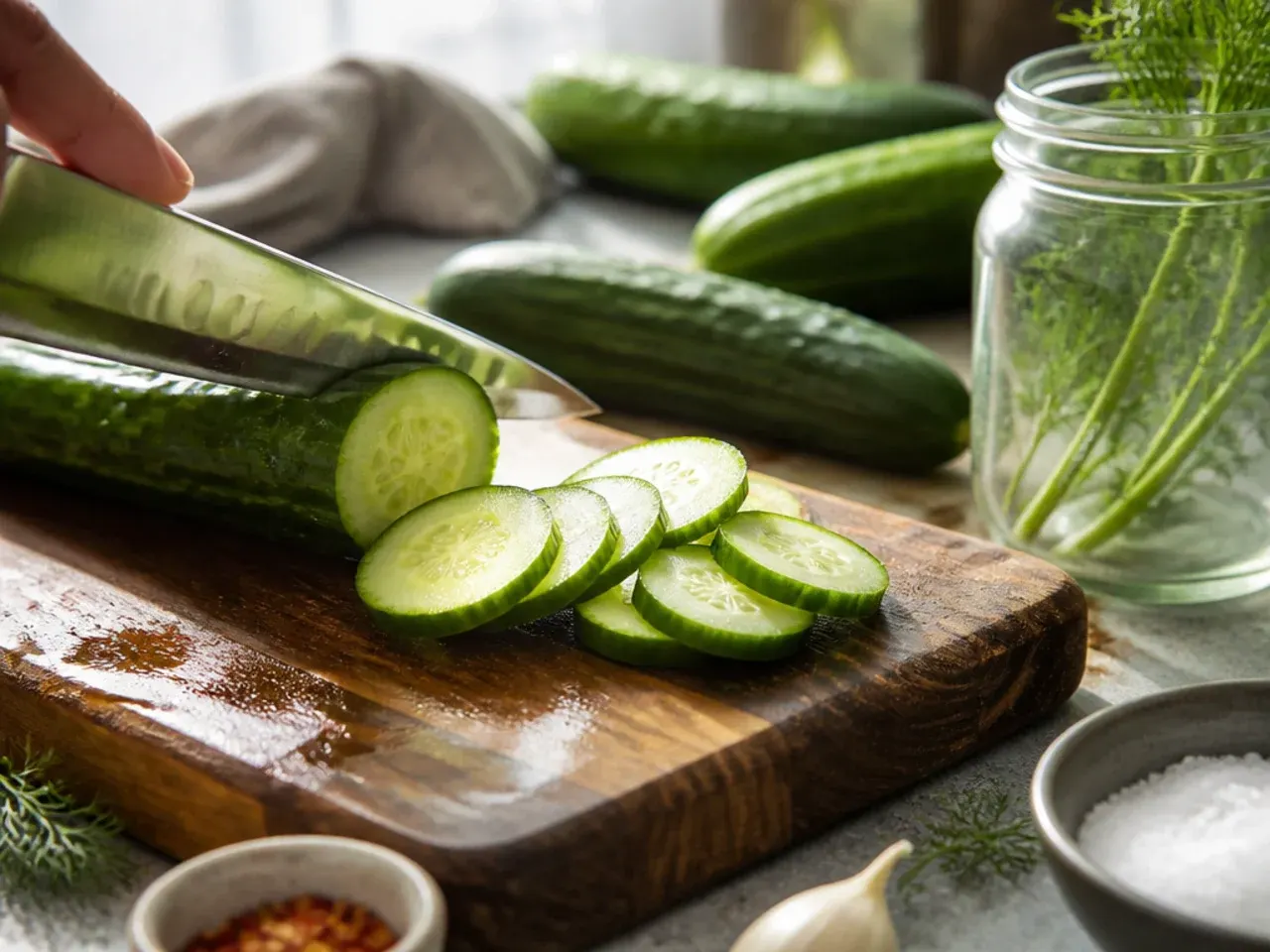 easy refrigerator pickles dill recipe step 1