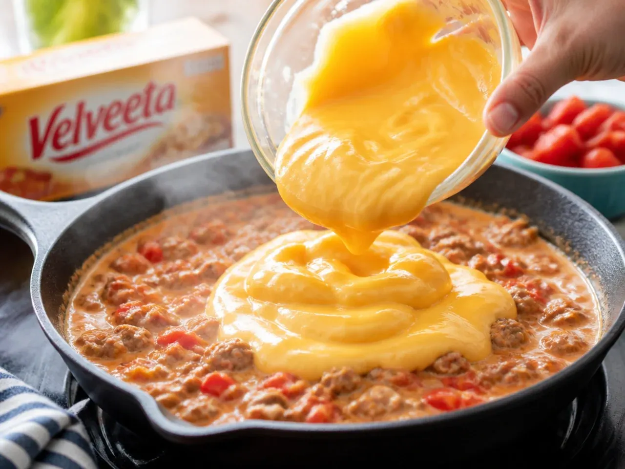 easy rotel dip recipe step 4