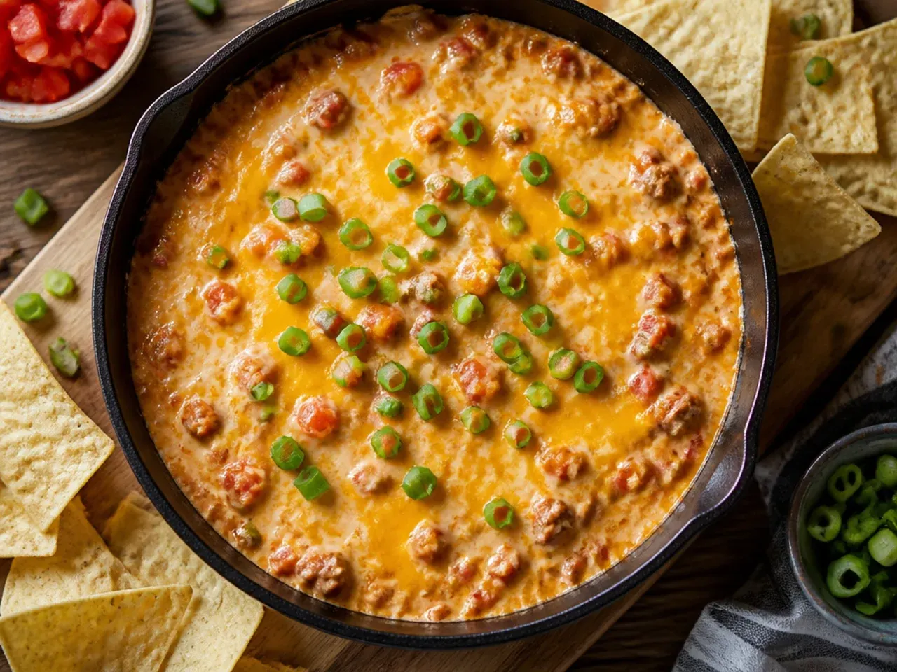 Ground turkey browning in a pan as a lighter base for rotel dip