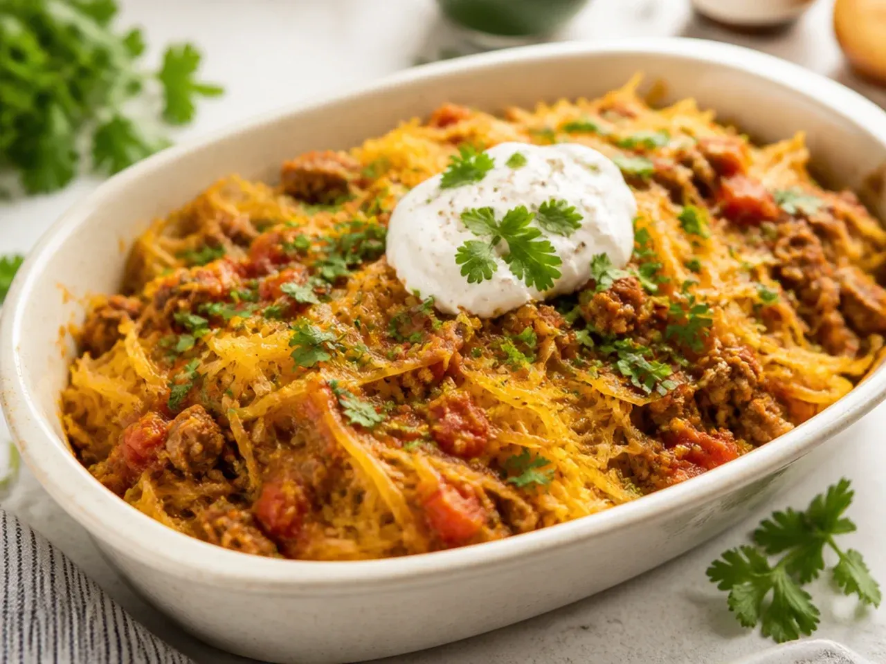 Whole spaghetti squash inside an electric pressure cooker on the trivet