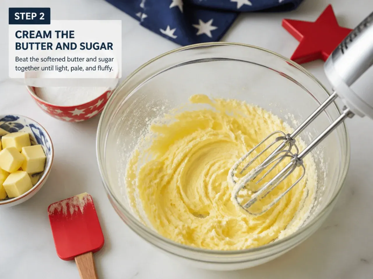 easy spiderman cake — step 2: cream the butter and sugar