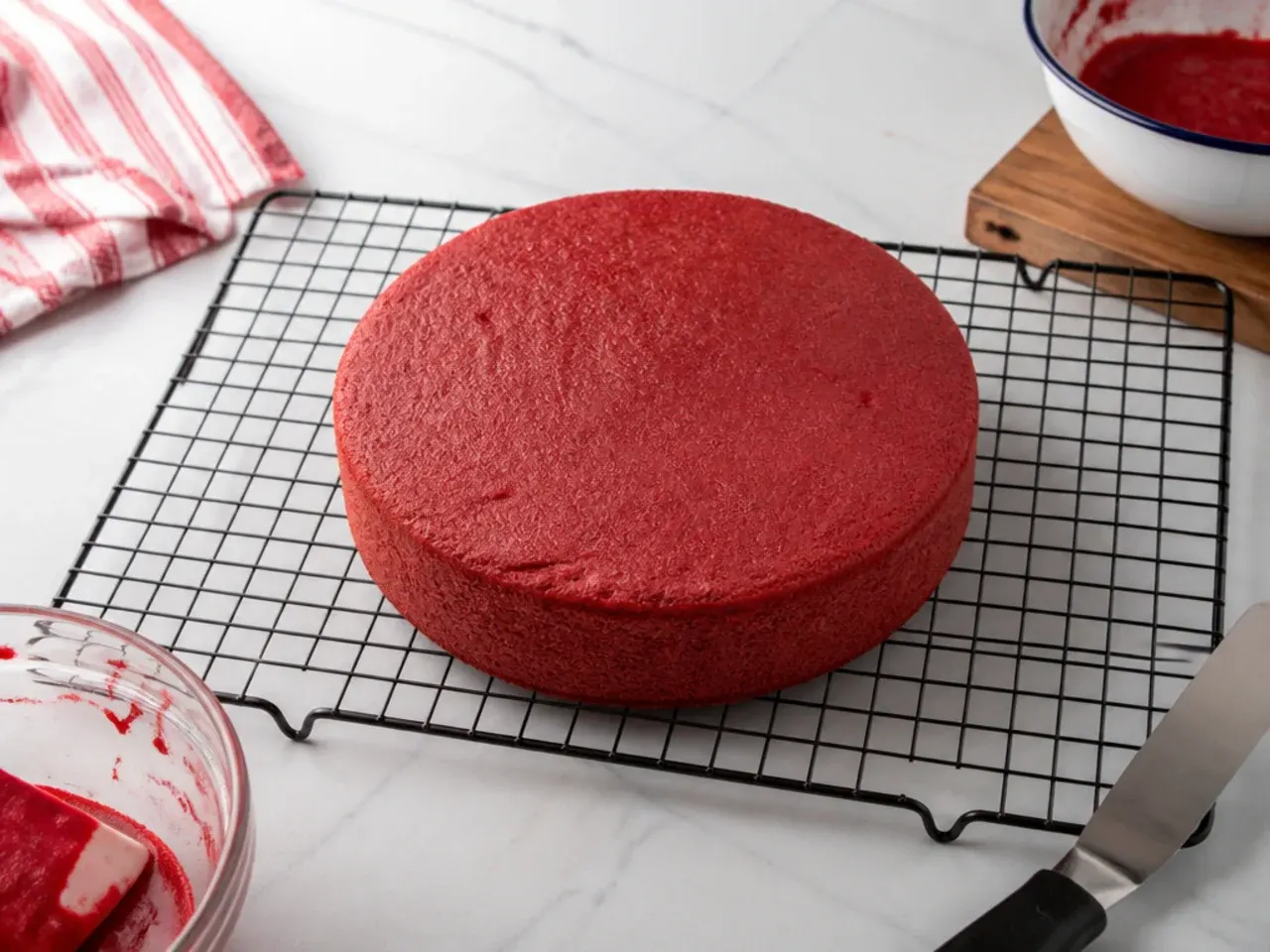 easy spiderman cake — step 5: cool completely