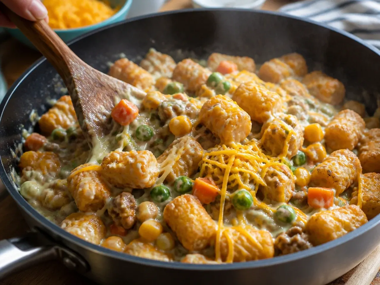 easy tater tot casserole recipe step 4