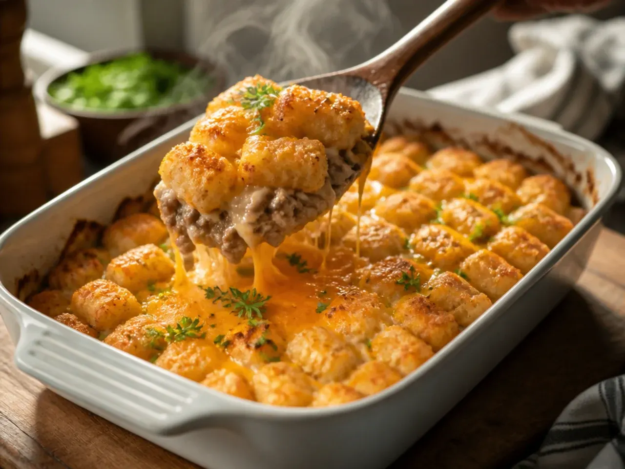 easy tater tot casserole recipe step 7