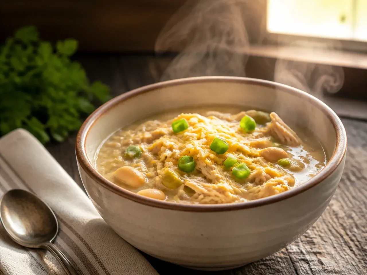 Portions of white chicken chili packed into labelled freezer bags