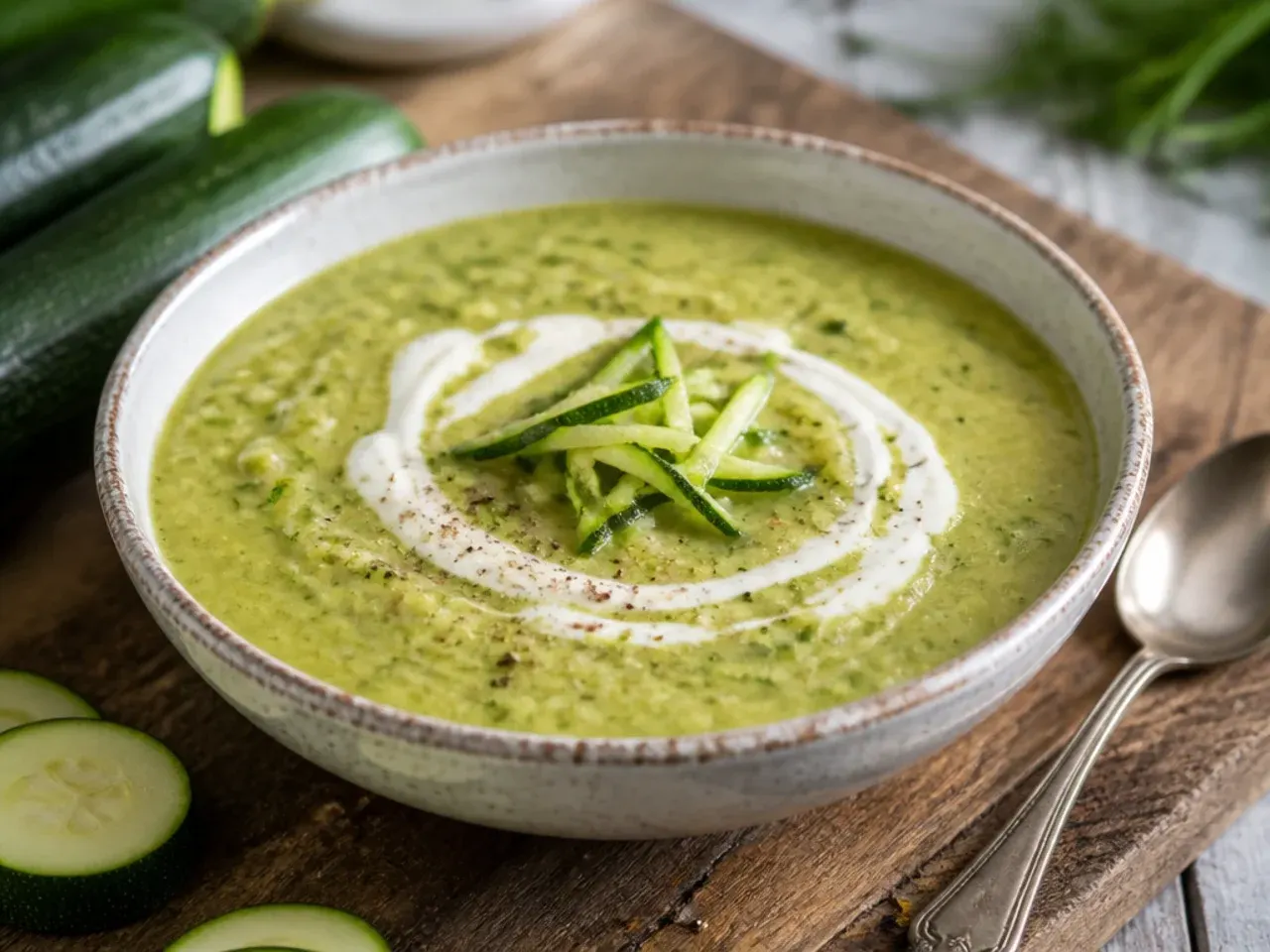 A colander of salted grated zucchini releasing liquid into a bowl beneath it.