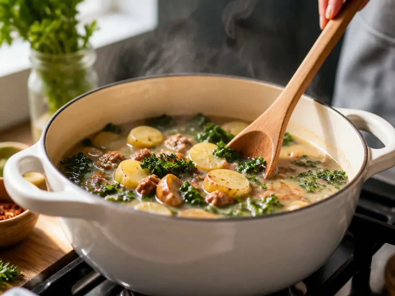 easy zuppa toscana soup recipe step 5