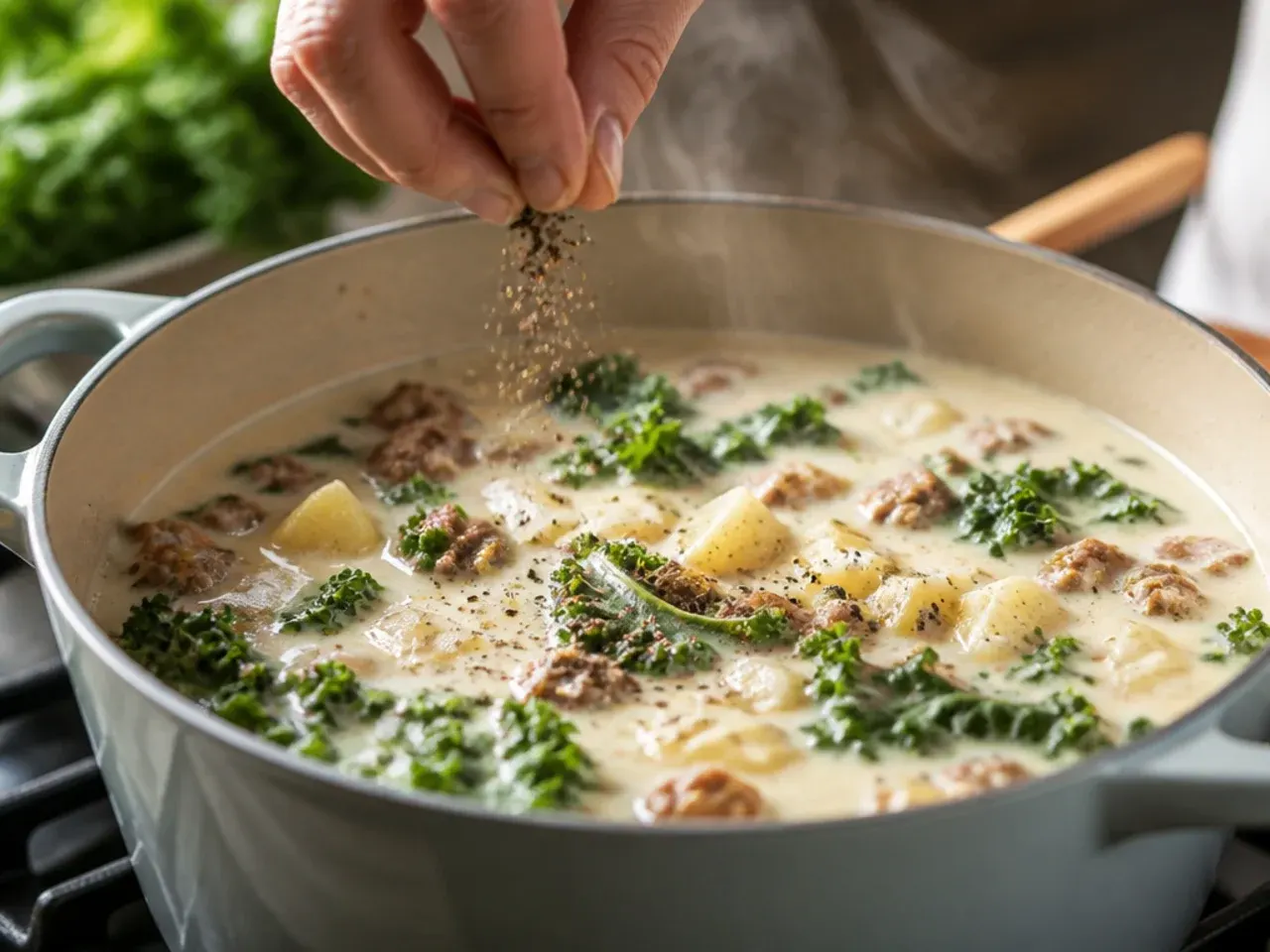 easy zuppa toscana soup recipe step 7
