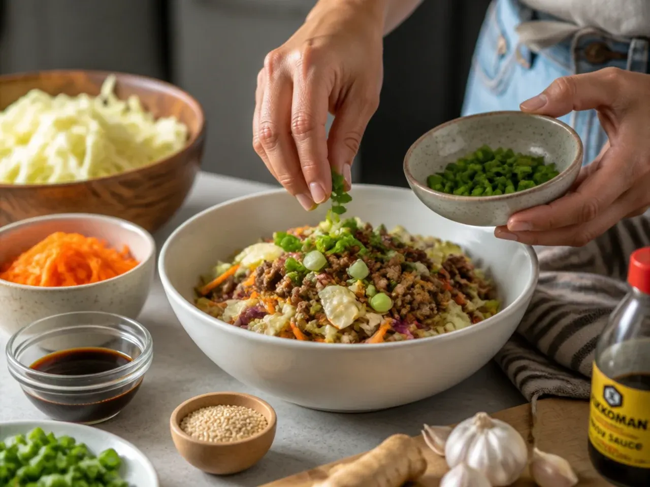 egg roll in a bowl easy recipe step 1