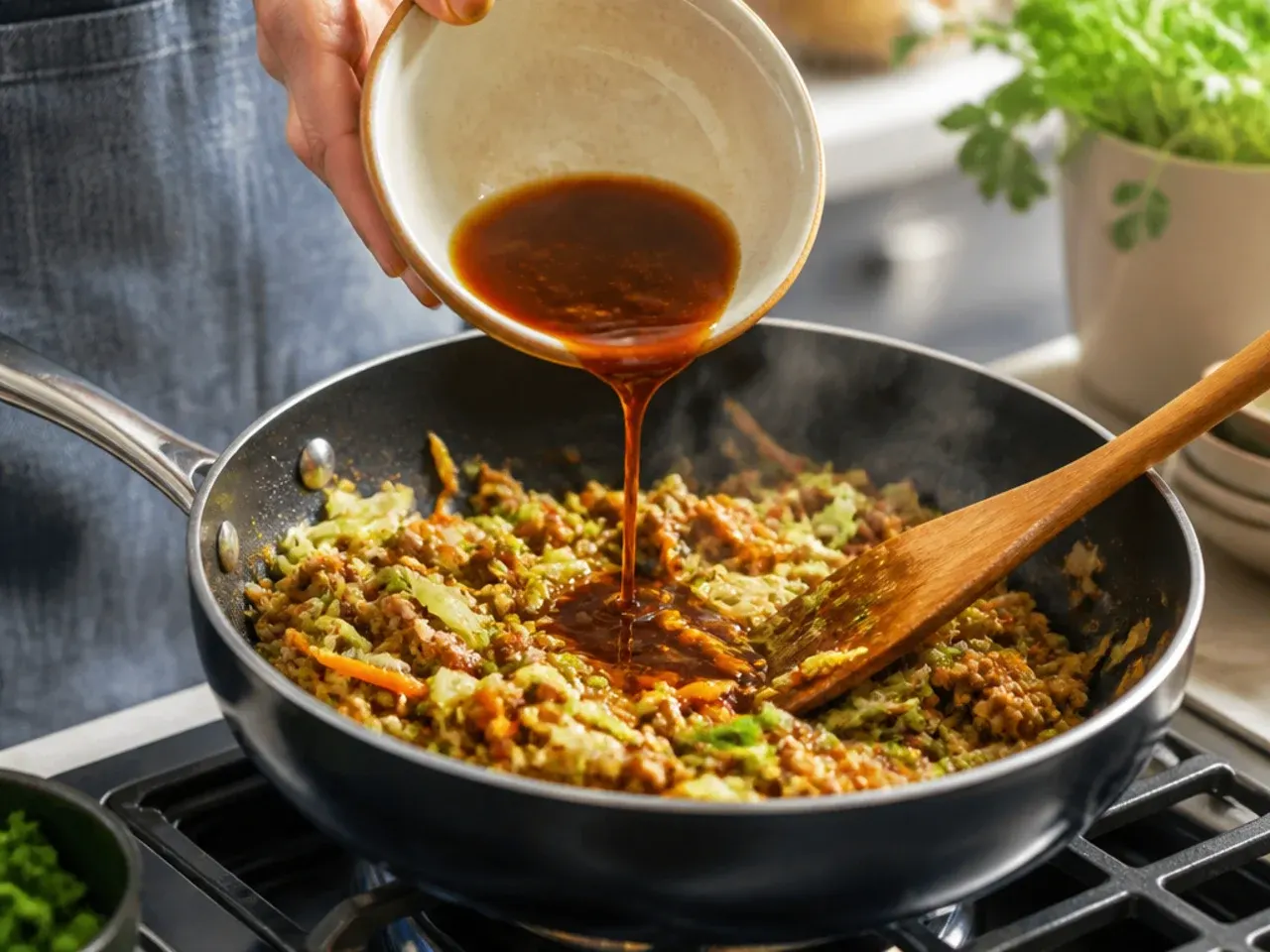 egg roll in a bowl easy recipe step 2