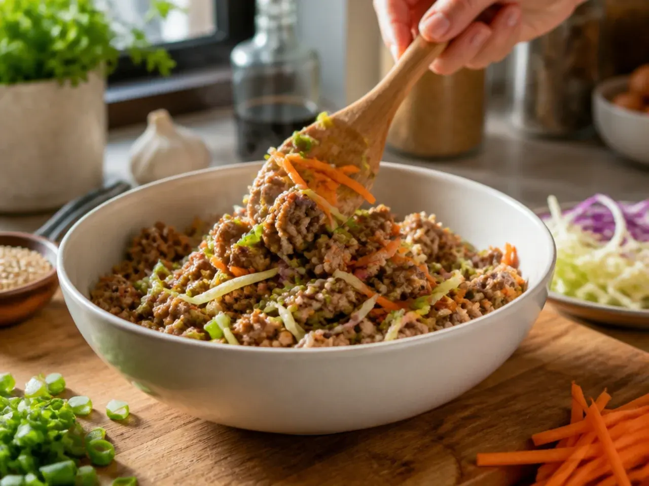 egg roll in a bowl easy recipe step 6