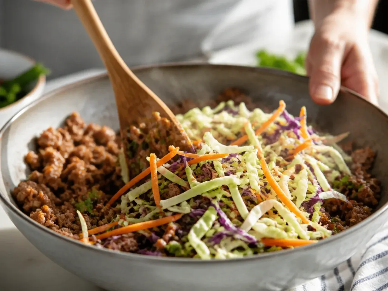 egg roll in a bowl recipe step 4