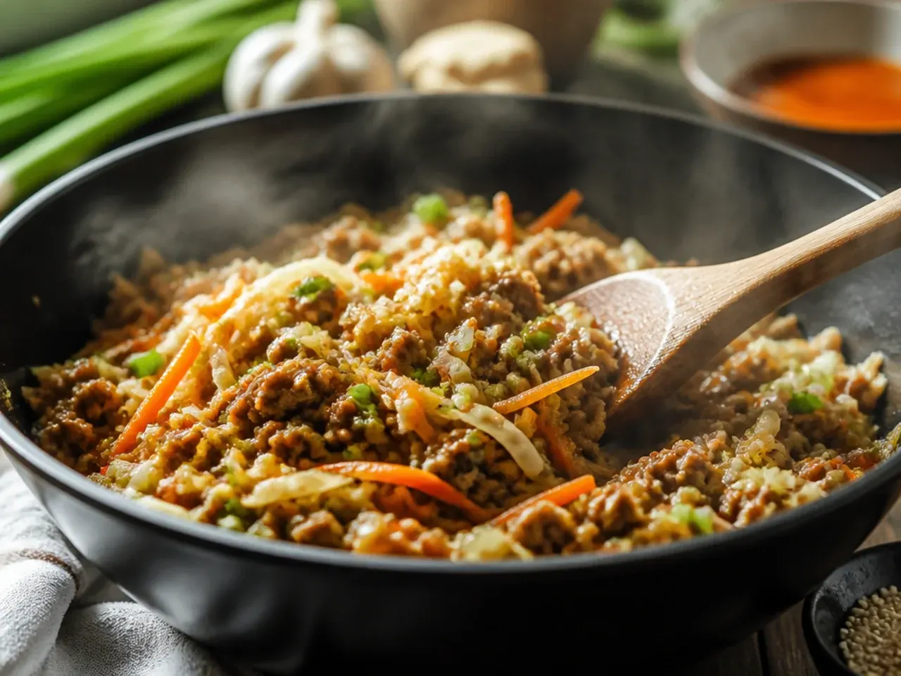 egg roll in a bowl recipe step 6