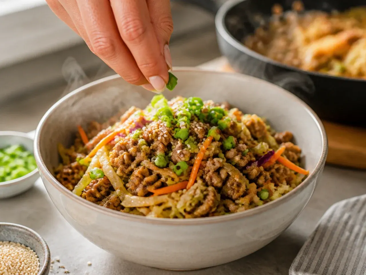 egg roll in a bowl recipe step 7
