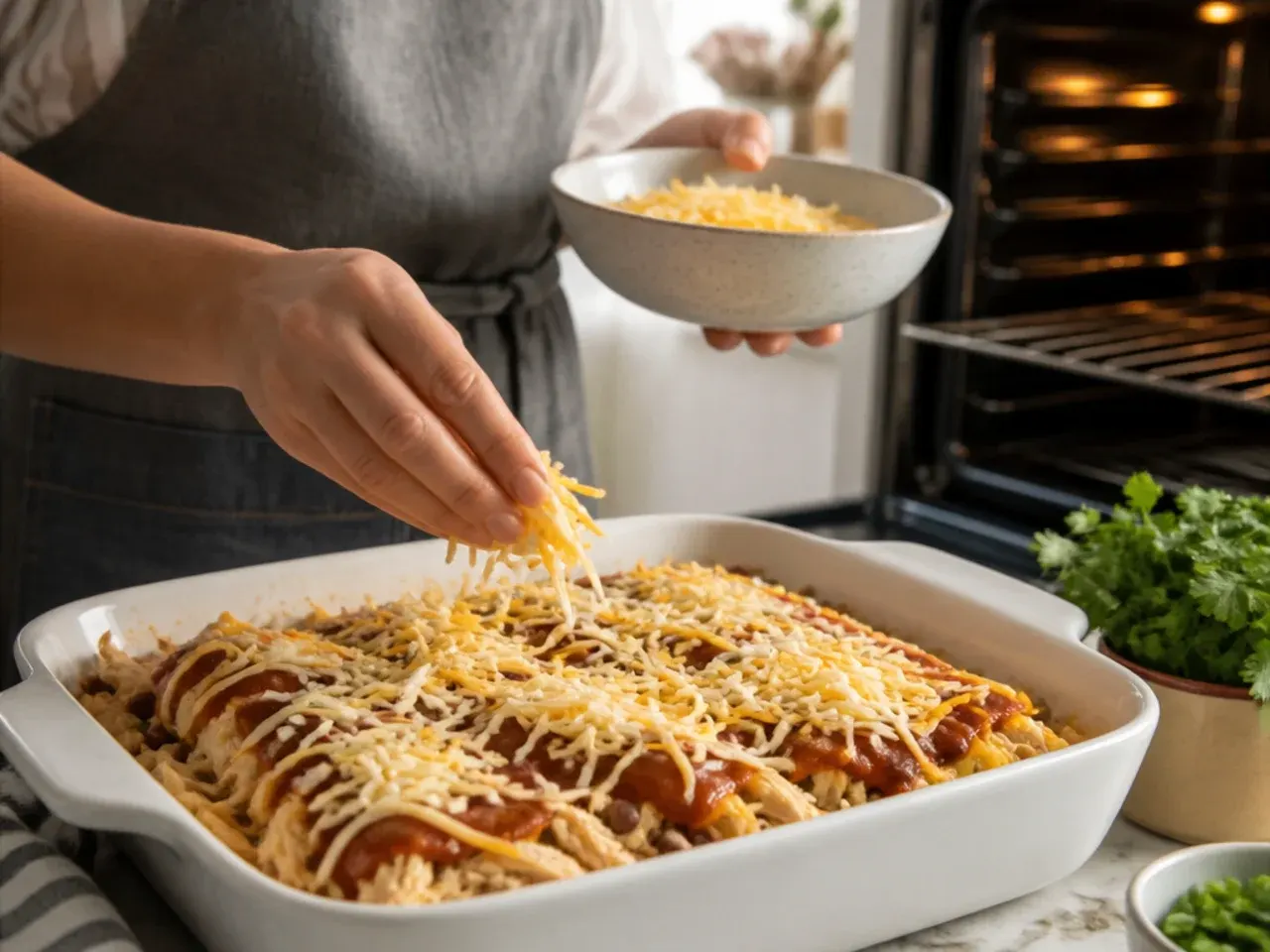 enchilada casserole chicken recipe step 1