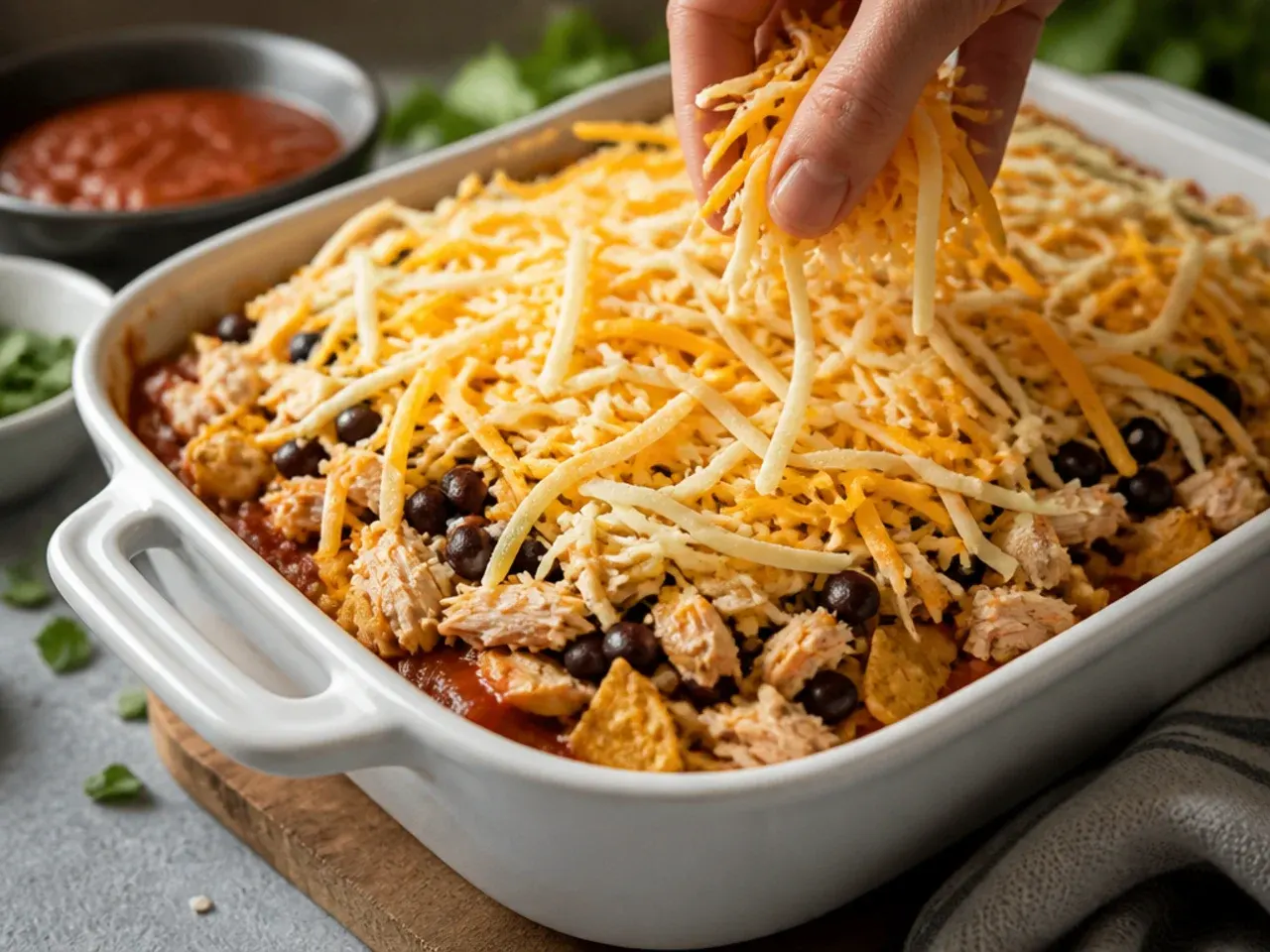 enchilada casserole chicken recipe step 5