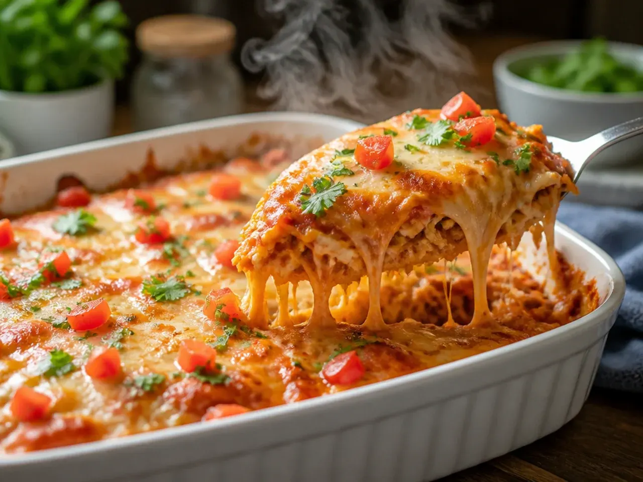 enchilada casserole chicken recipe step 6