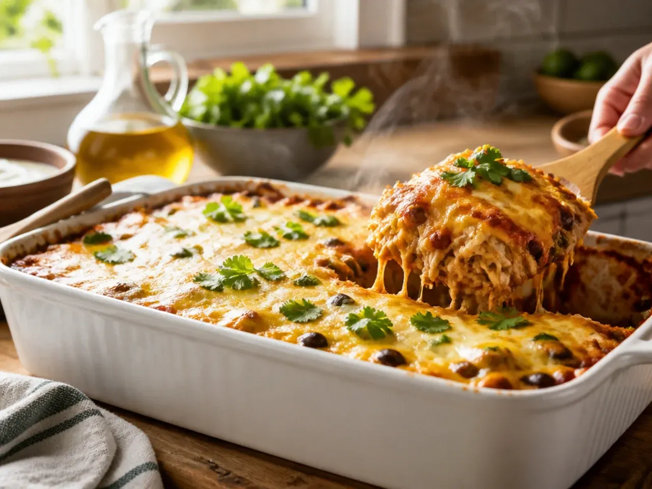 enchilada casserole chicken recipe step 7