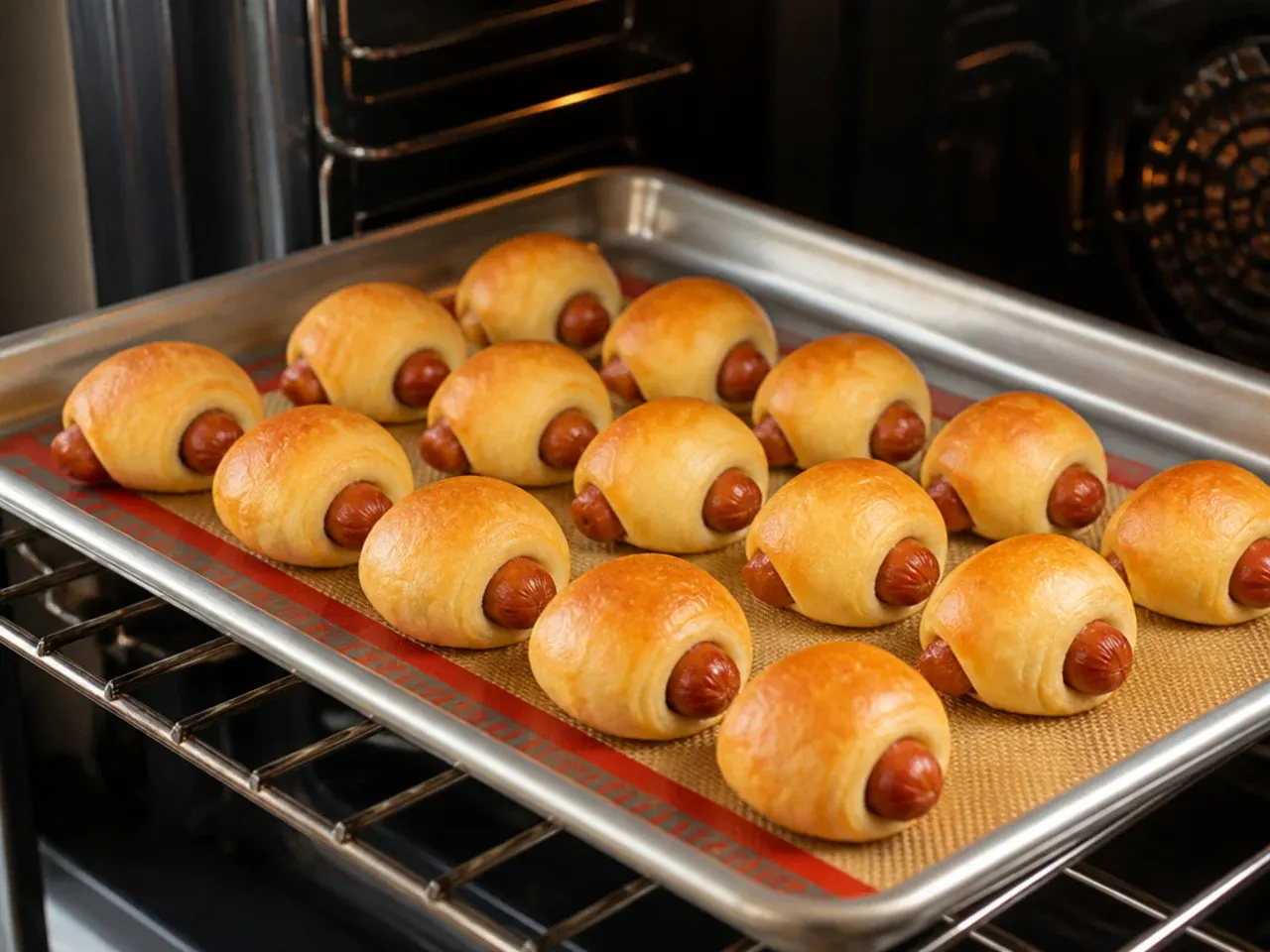 everything pigs in a blanket — step 6: bake