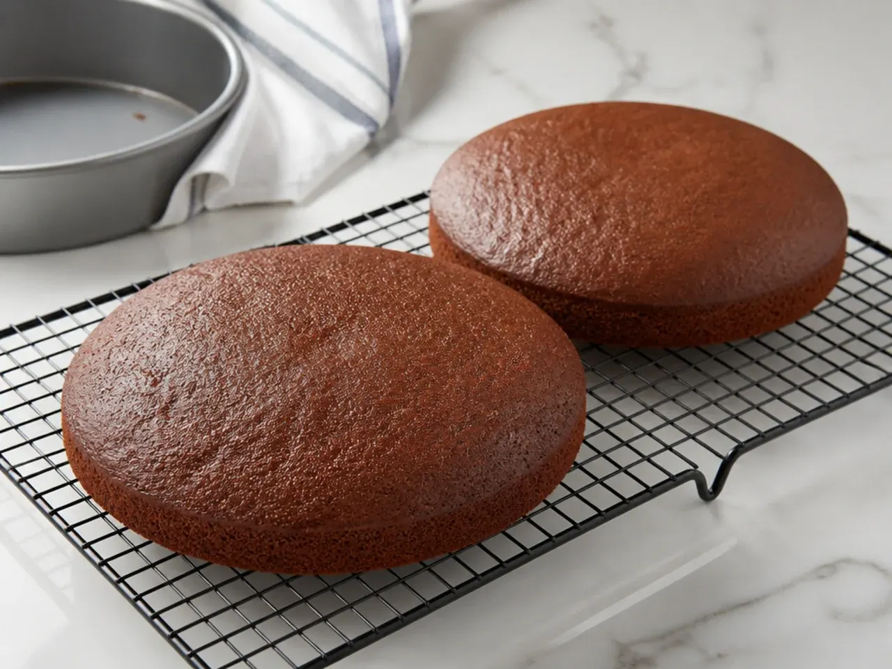 football birthday cake — step 3: bake and cool