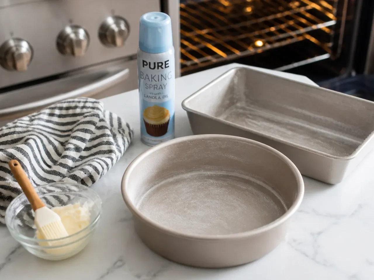 football cake designs — step 1: prep pans and oven