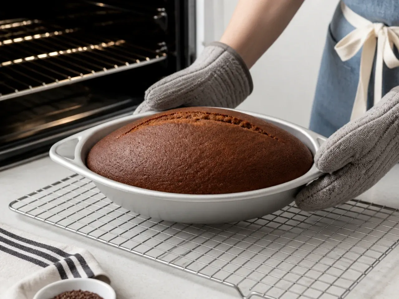 football cake designs — step 4: bake