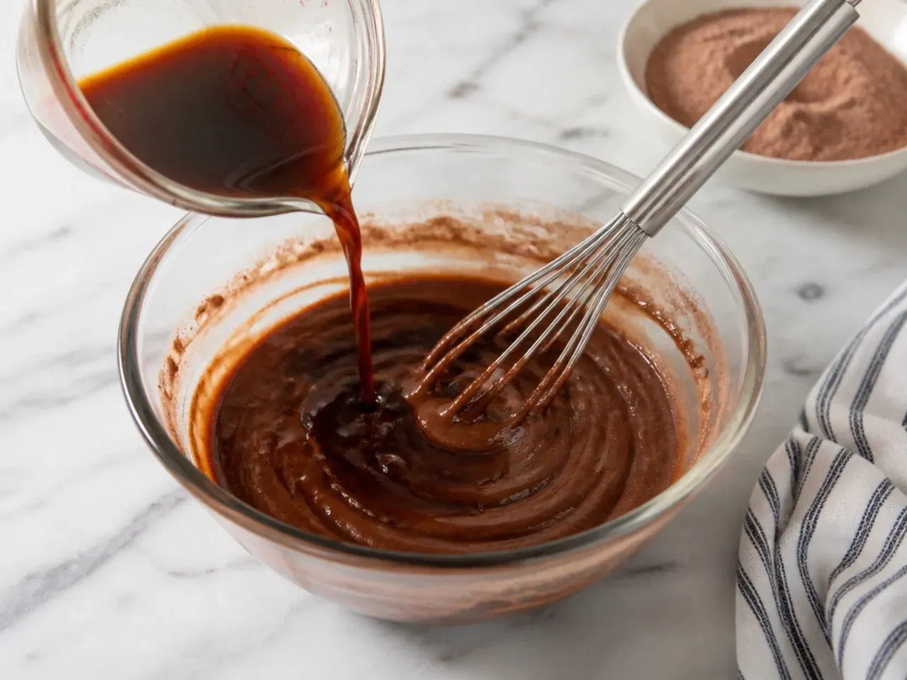 football cake topper — step 4: stir in the hot coffee