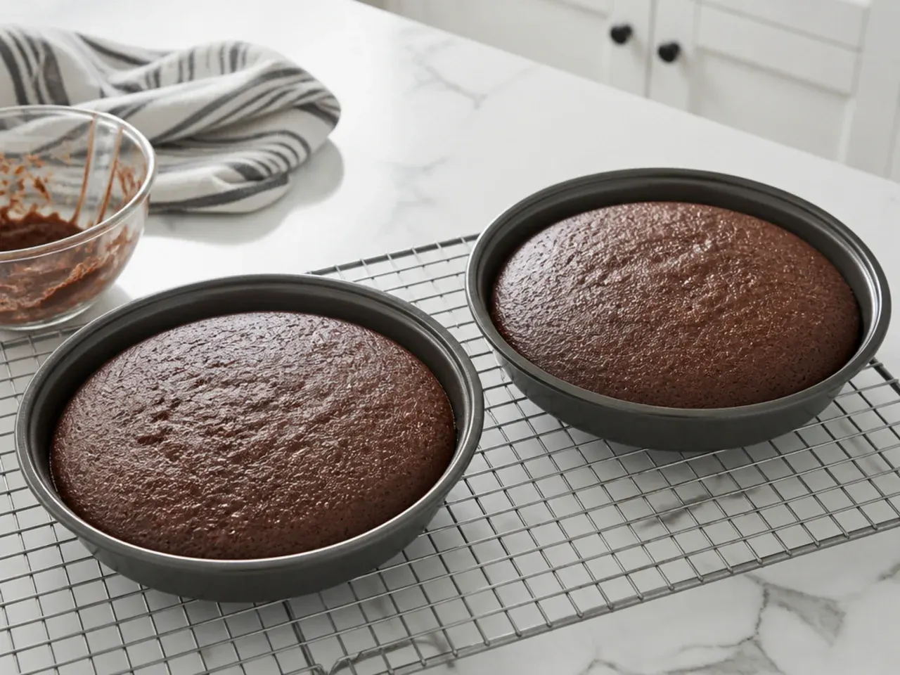 football cake topper — step 5: bake the layers