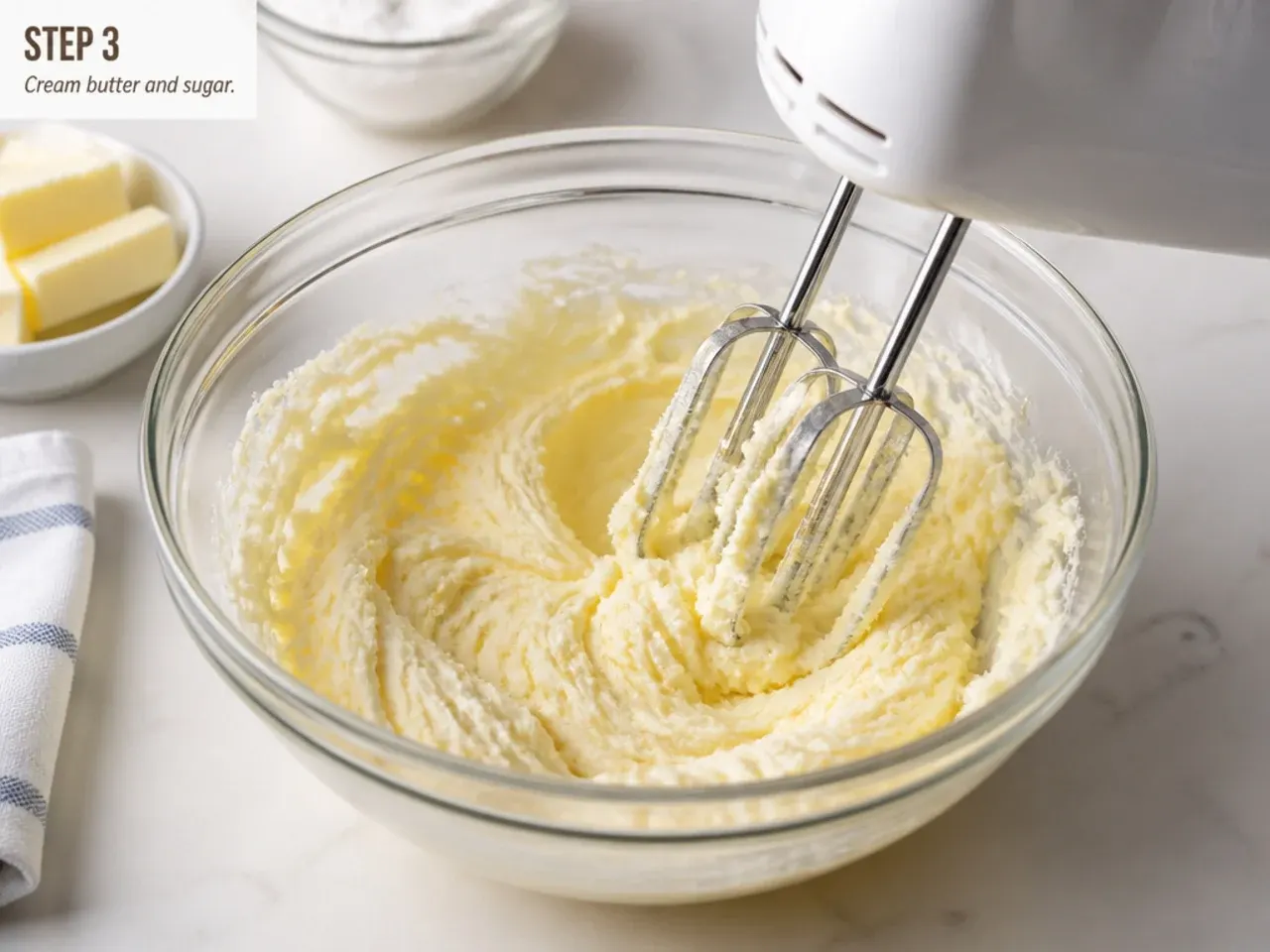 football cupcakes — step 3: cream butter and sugar