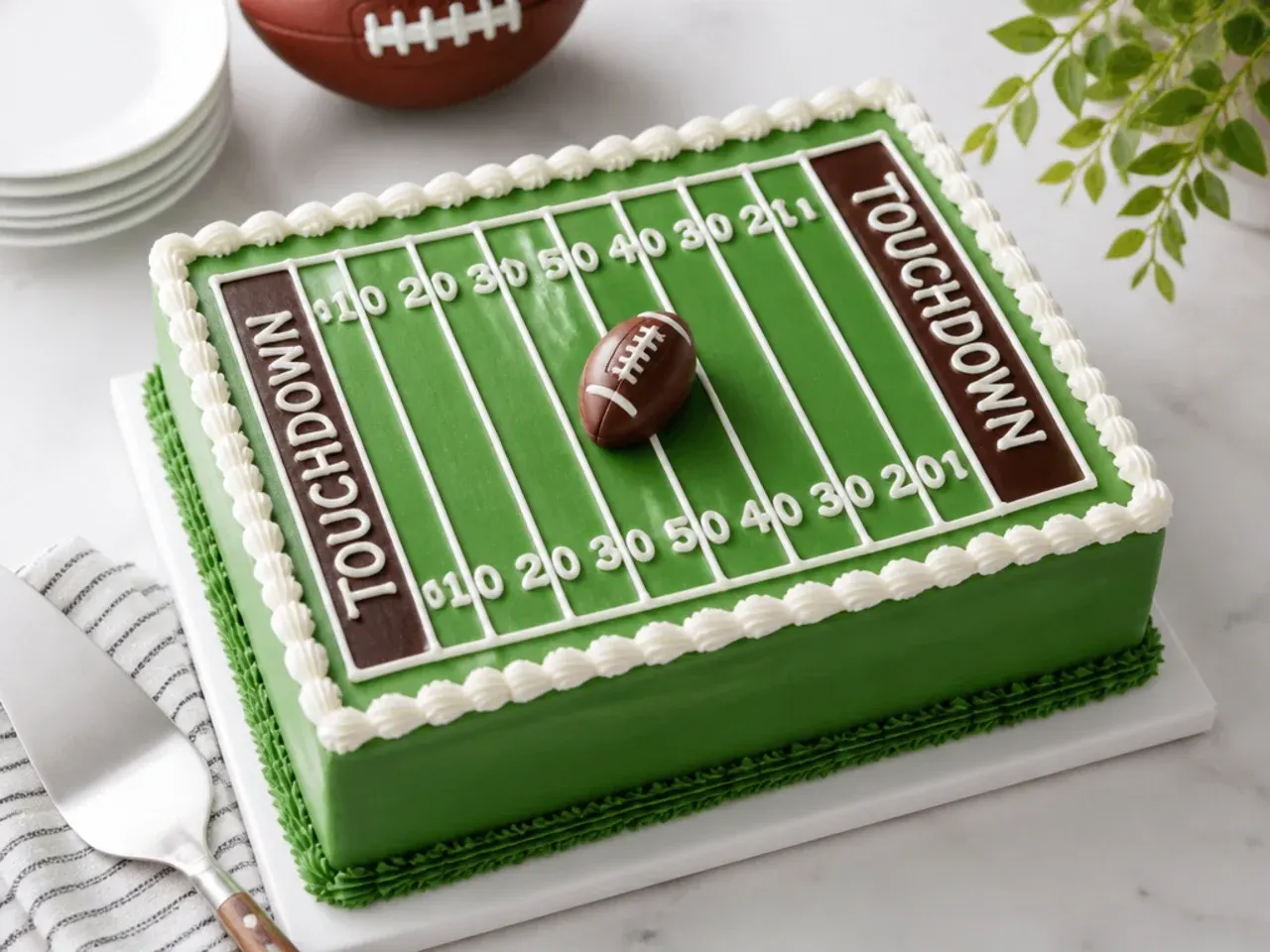 football field cake — modern minimalist turf field cake