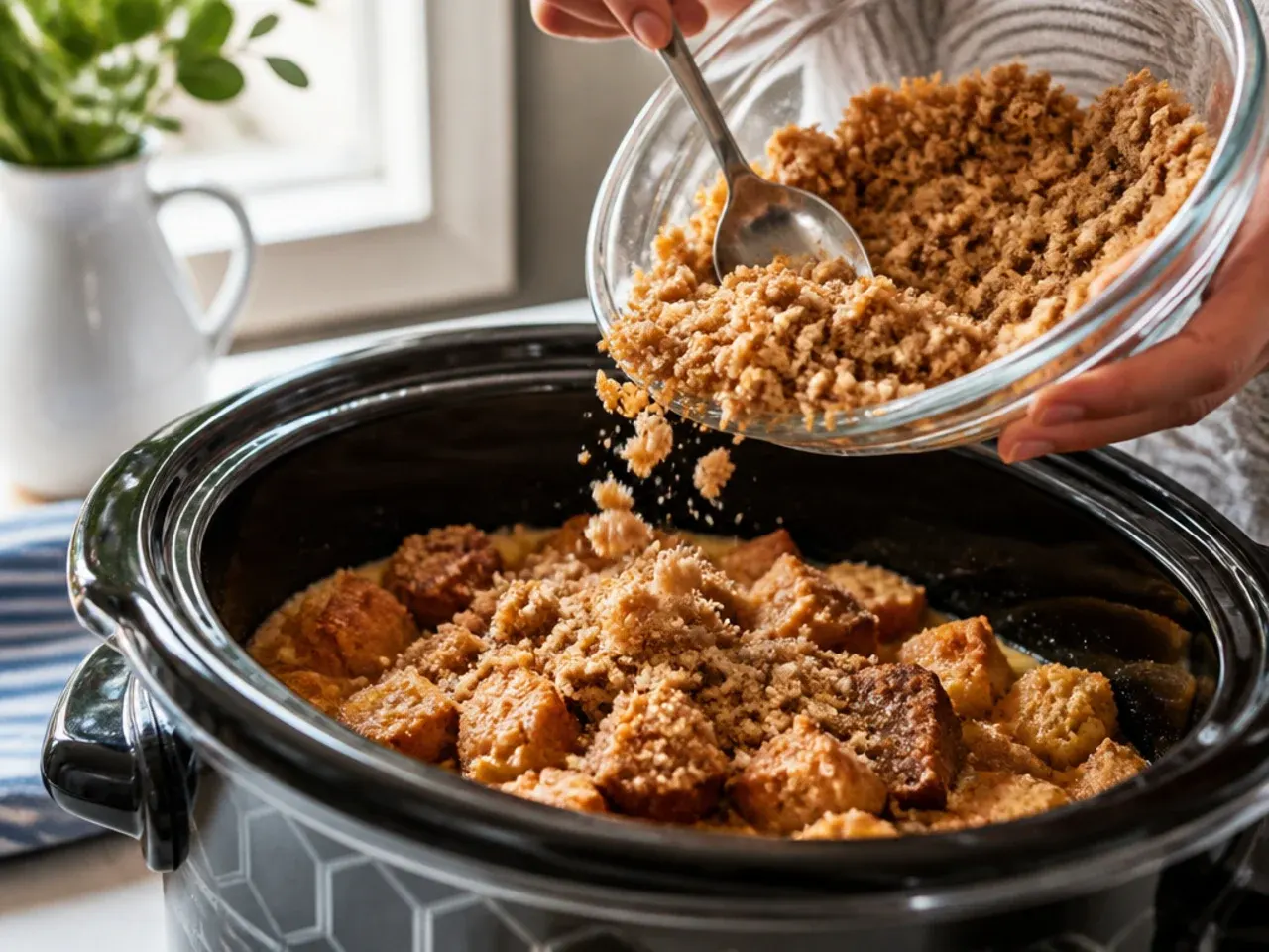 french toast casserole crockpot recipe step 6