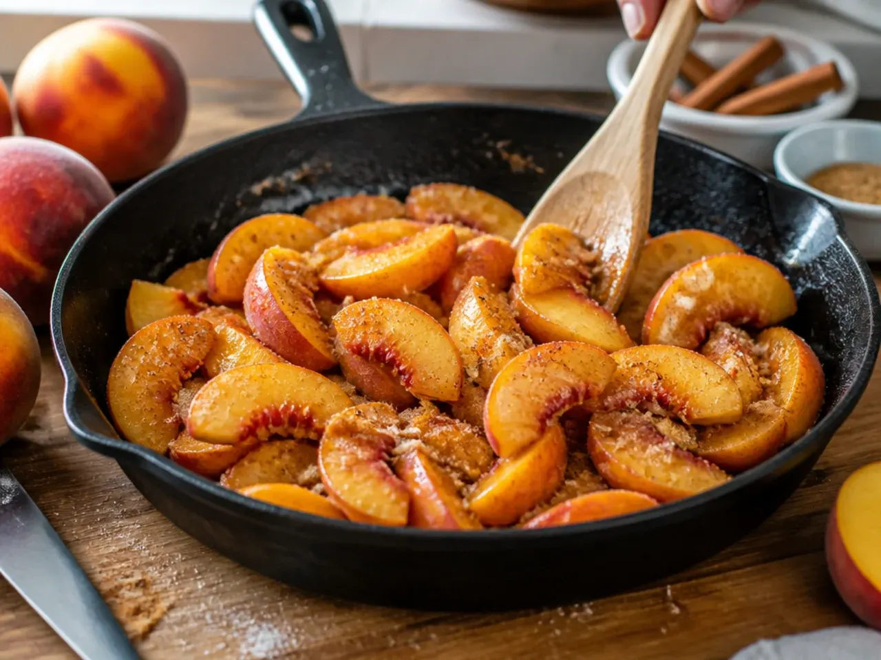 fresh peach crisp recipe step 1