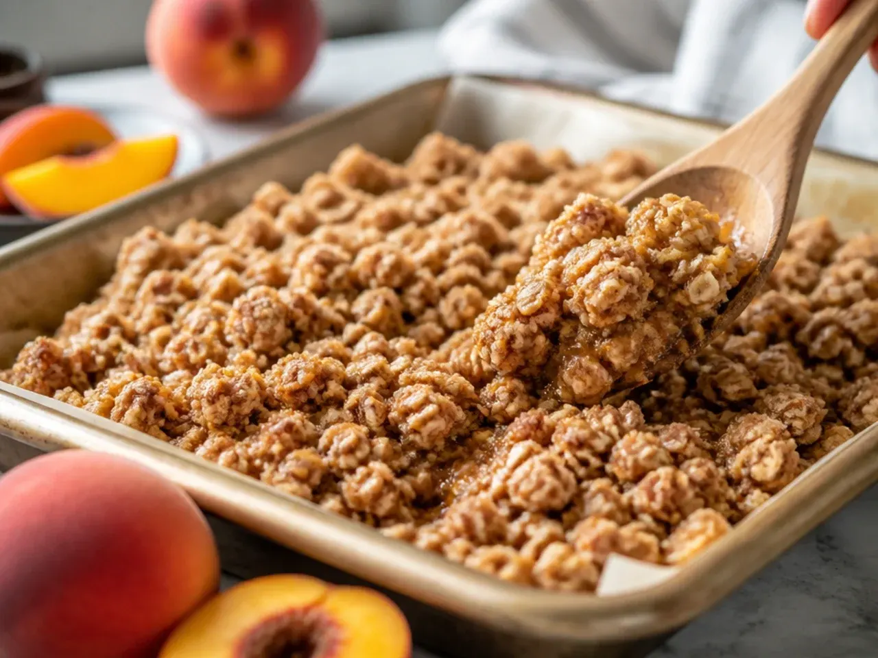 fresh peach crisp recipe step 4