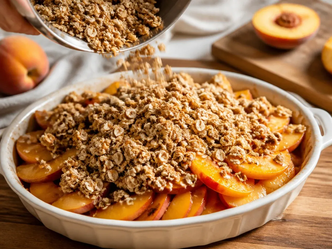 fresh peach crisp recipe step 5