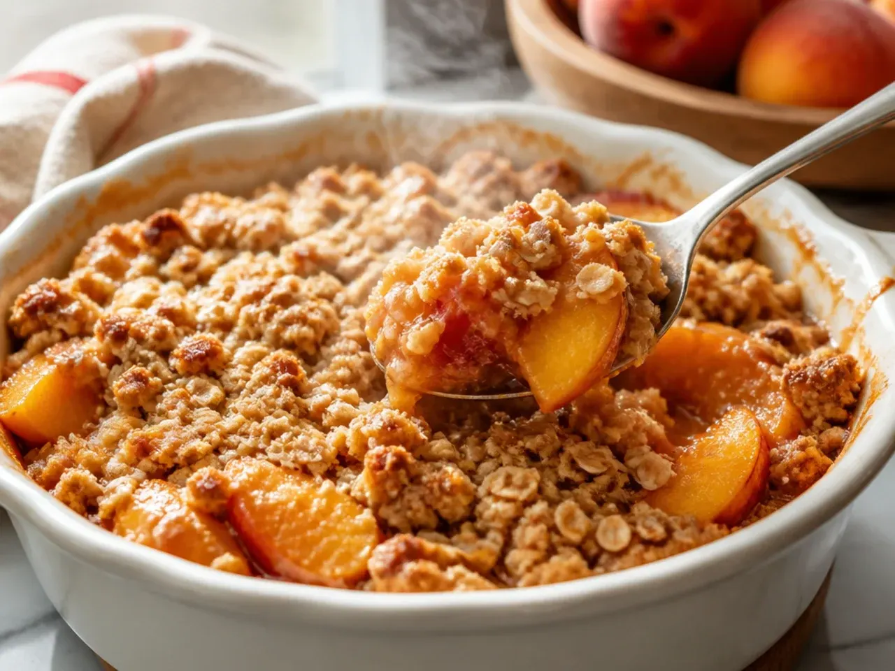 fresh peach crisp recipe step 6