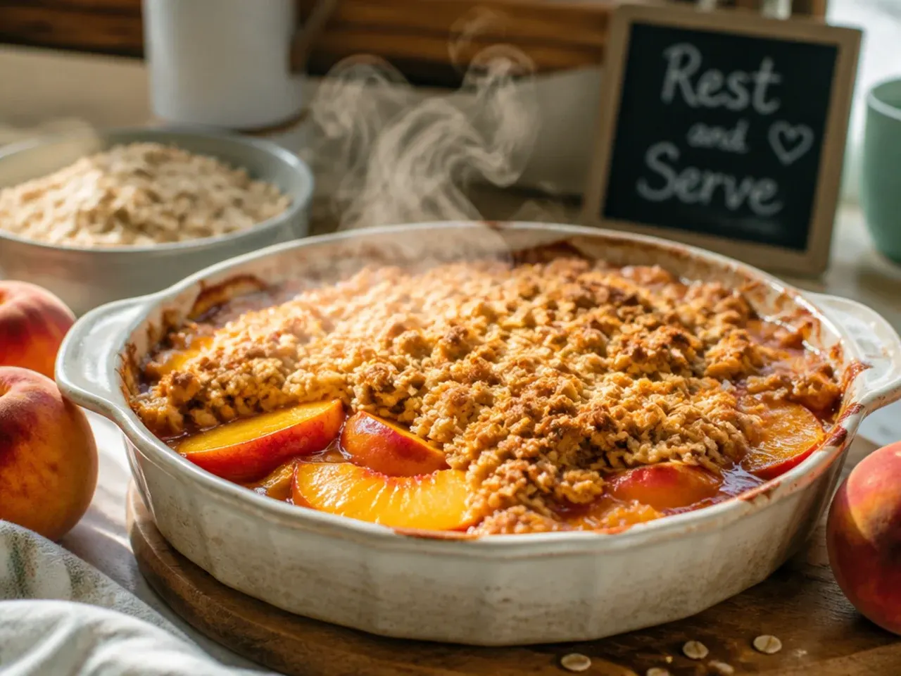 fresh peach crisp recipe step 7