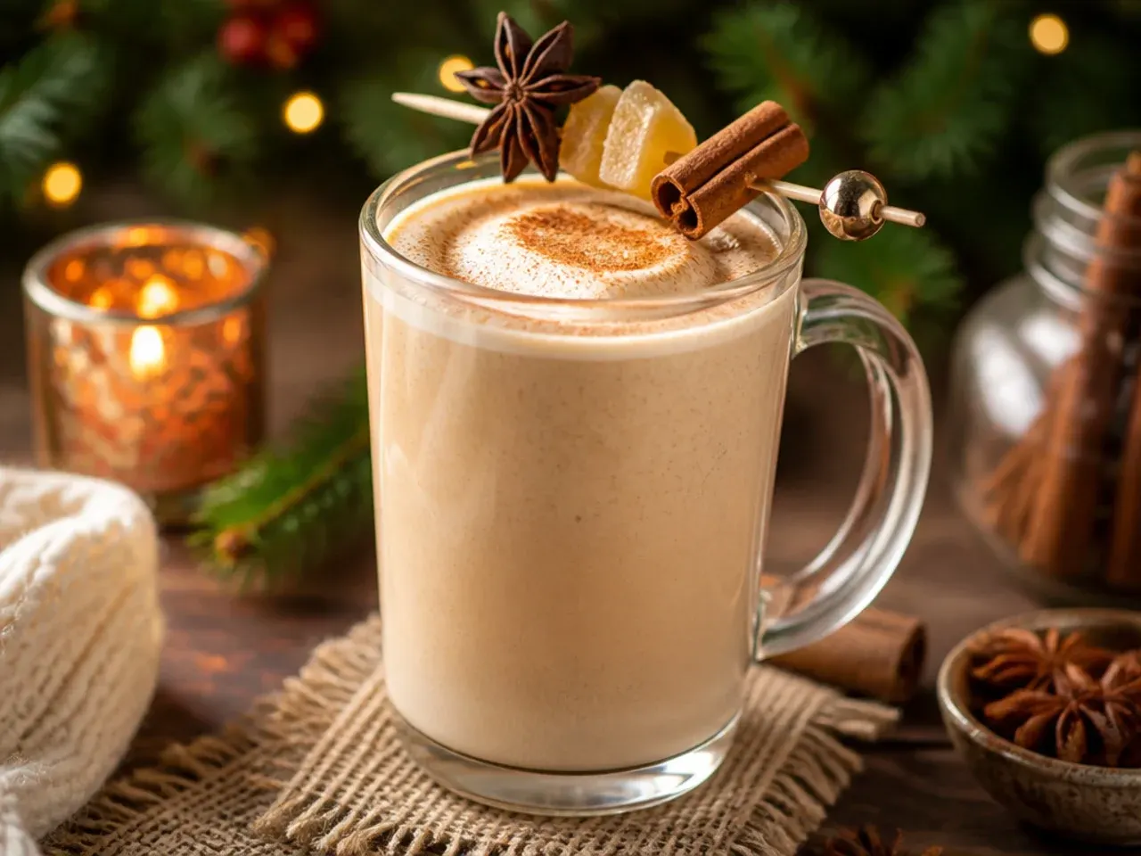 A smooth vanilla chai latte with light froth in a ceramic mug