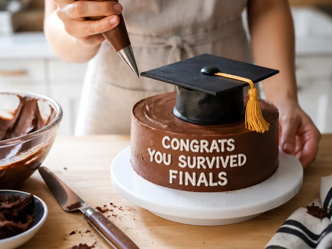 funny graduation cake ideas recipe step 5