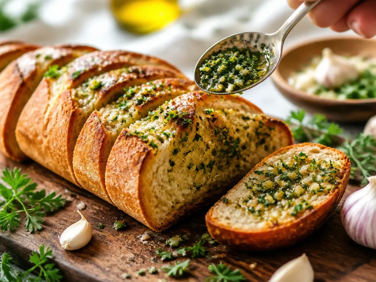 garlic bread recipe recipe step 7