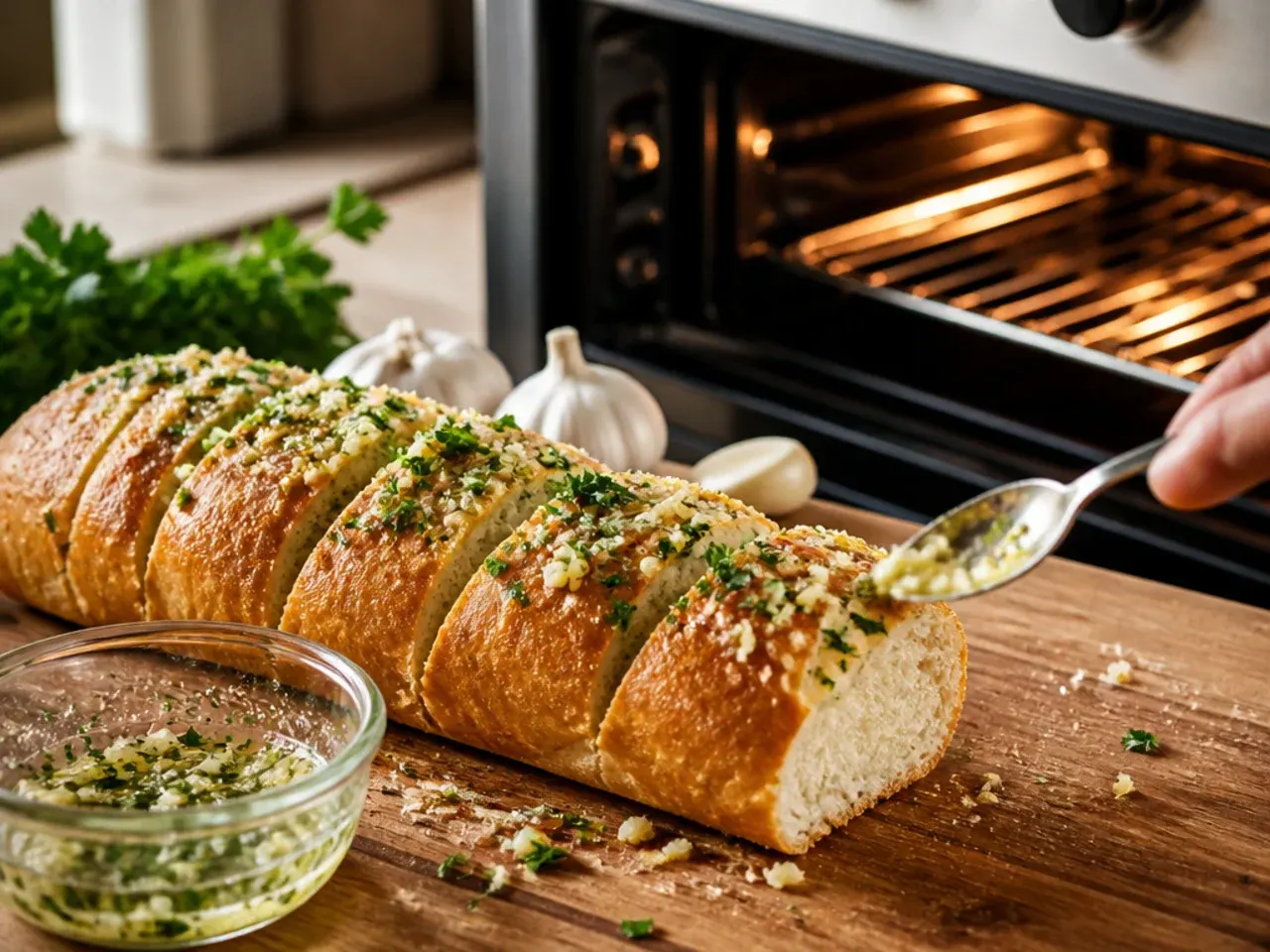 garlic cheese bread recipe step 1