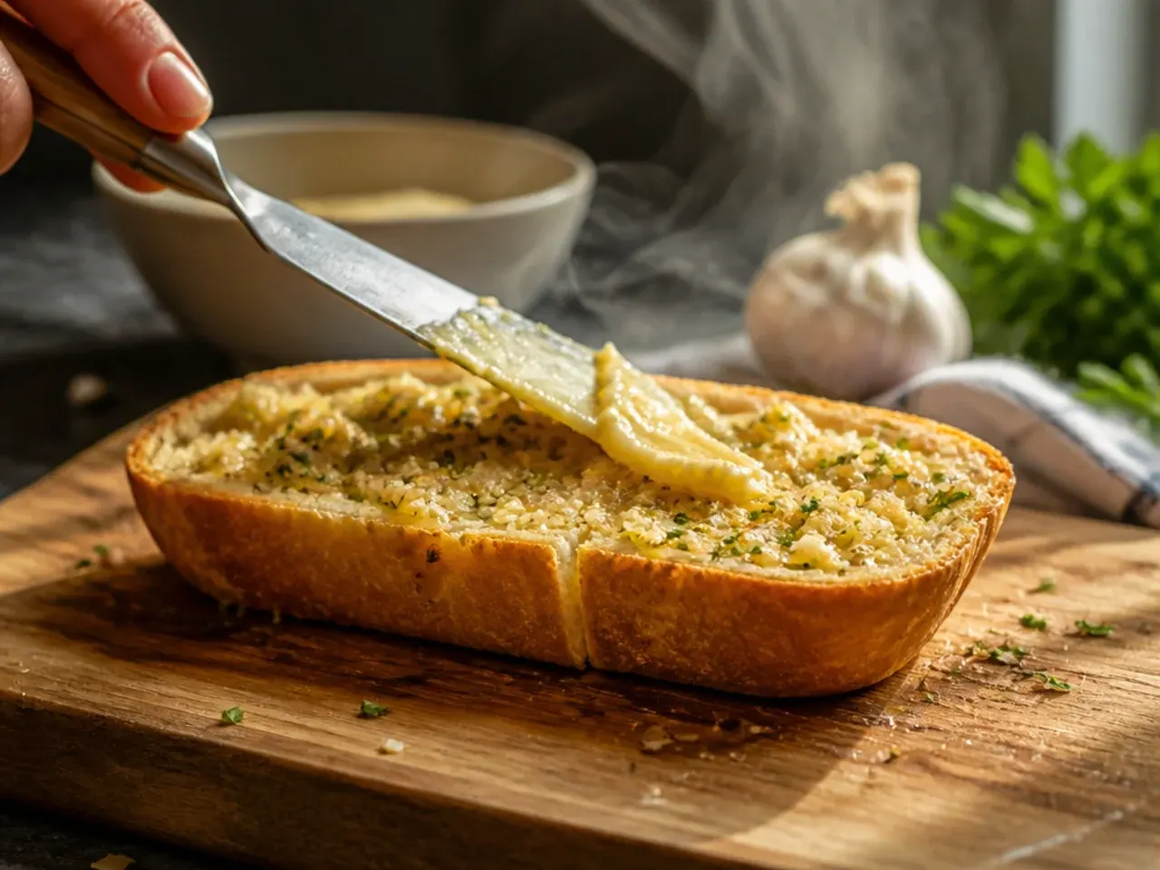 garlic cheese bread recipe step 3