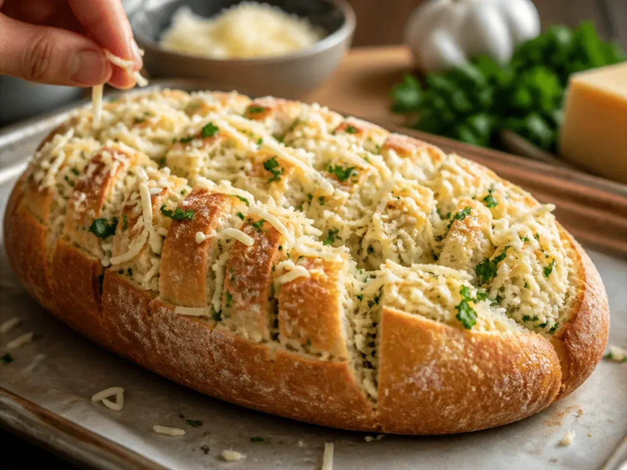 garlic cheese bread recipe step 4