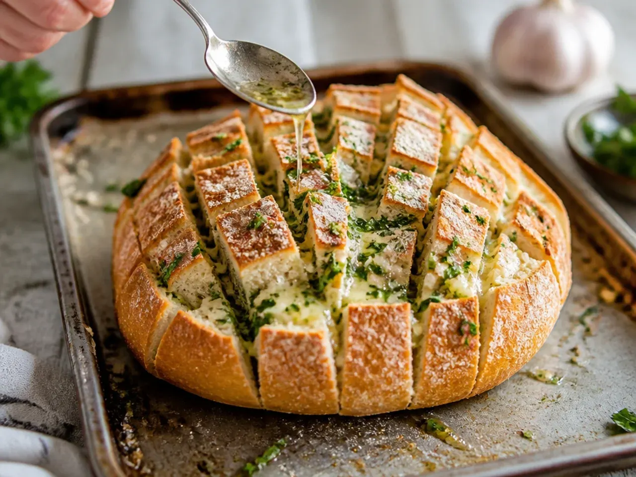 garlic pull apart bread recipe step 6