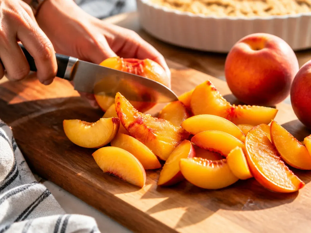 gluten free peach crisp recipe step 2