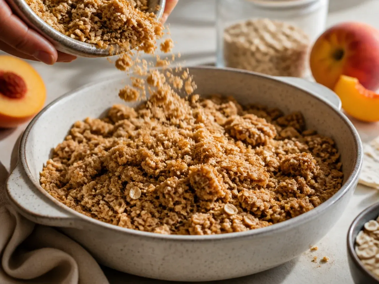 gluten free peach crisp recipe step 4