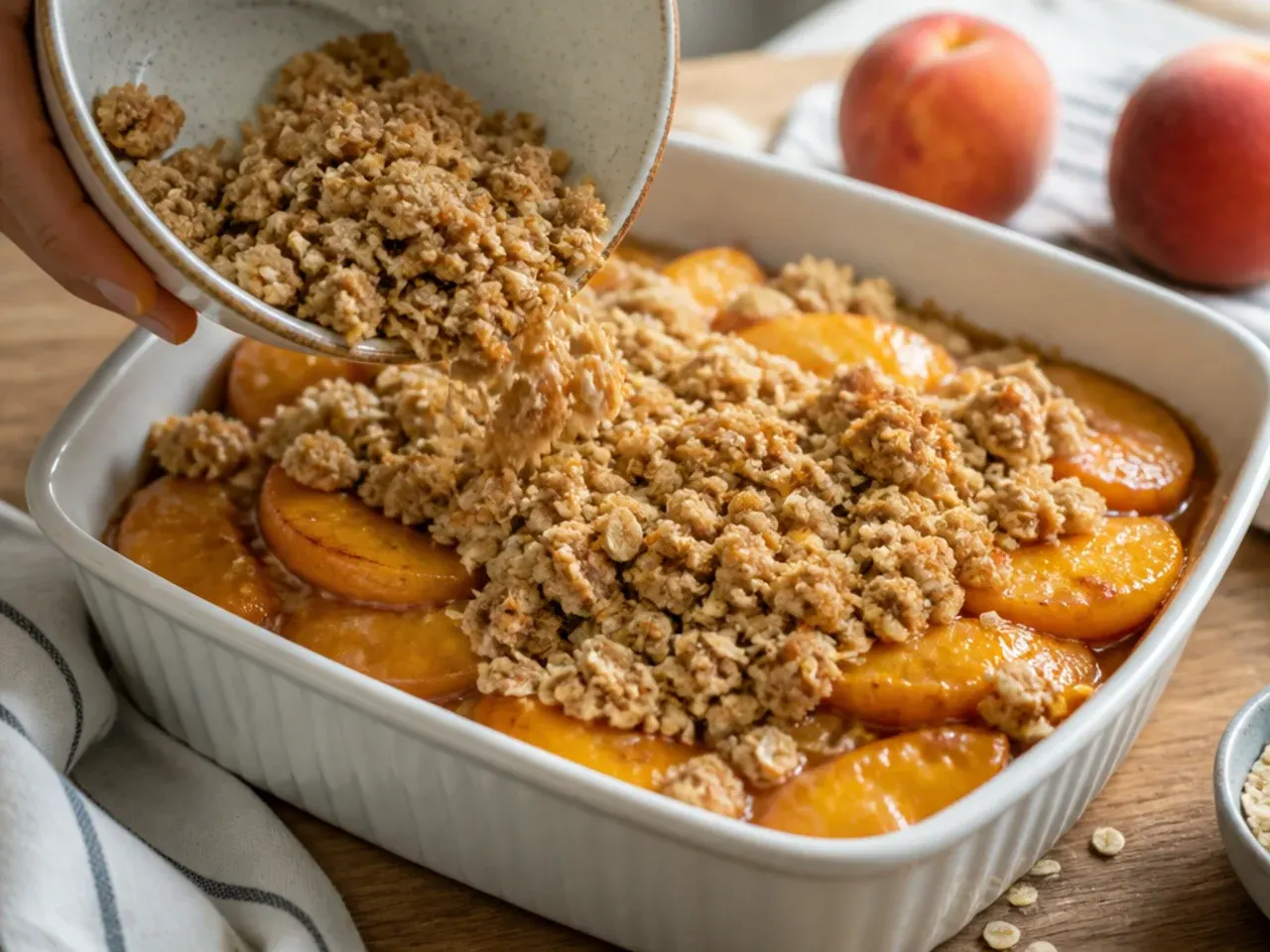 gluten free peach crisp recipe step 5